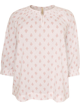 Cassiopeia bluse - rosa mix - Overdele til Plus size - CASSIOPEIA