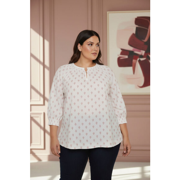 Cassiopeia bluse - rosa mix - Overdele til Plus size - CASSIOPEIA Cassiopeia bluse - rosa mix - Overdele til Plus size - CASSIOPEIA