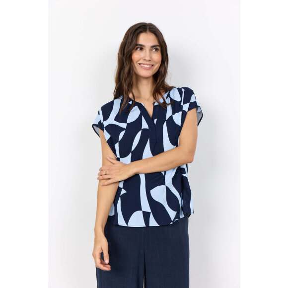 Soyaconcept Bluse - navy/lyseblå - Dame - Bluser - Soyaconcept 