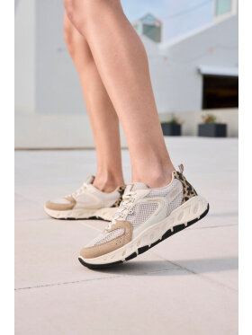 Rieker sneakers - beige/leo - Sneakers til dame - Rieker