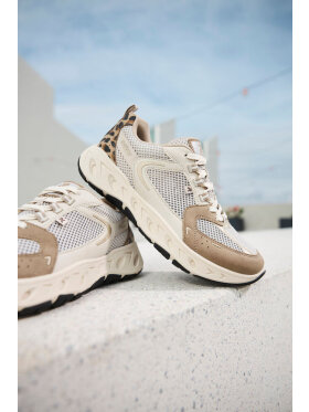 Rieker sneakers - beige/leo - Sneakers til dame - Rieker