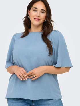 Only Carmakoma Bluse - blå/glimmer - Dame - Bluser - ONLY CarmaKoma