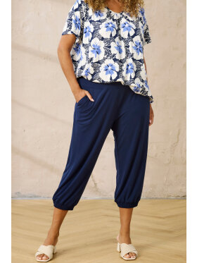 Zhenzi buks - marine - Plus size bukser til kvinder - Zhenzi