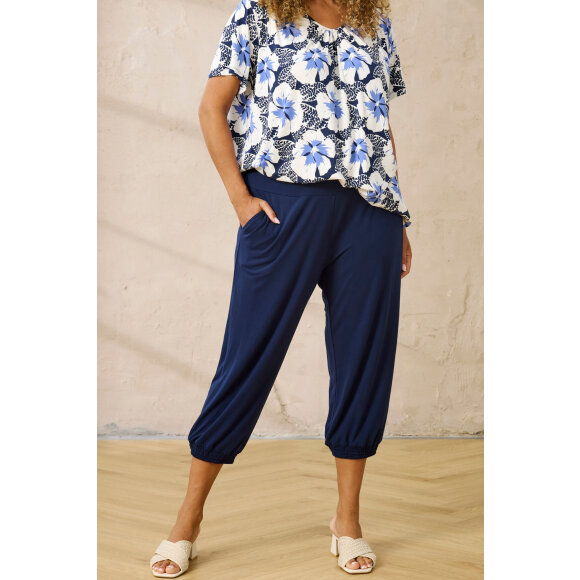 Zhenzi buks - marine - Plus size bukser til kvinder - Zhenzi