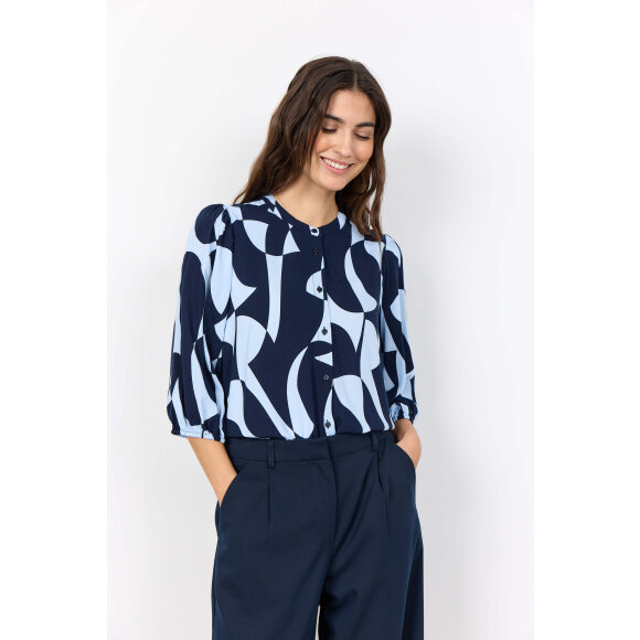 Soyaconcept Skjorte navy/lyseblå - Skjorter til kvinder - Soyaconcept 