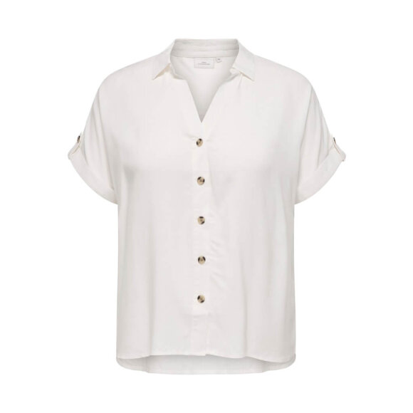 Only Carmakoma skjorte - hvid - Overdele til Plus size - ONLY CarmaKoma