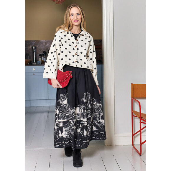 Black Colour Nederdel - sort/Print - Dame - Nederdele - Black Colour