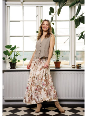 Marta Nederdel - beige/blomster - Dame - Nederdele - MARTA