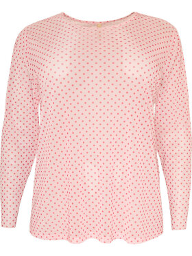 Cassiopeia mesh bluse - rosa/pink - Overdele til Plus size - CASSIOPEIA