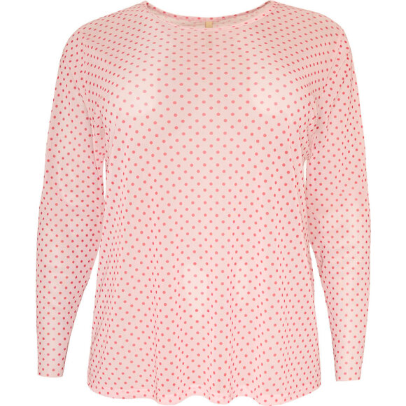 Cassiopeia mesh bluse - rosa/pink - Overdele til Plus size - CASSIOPEIA