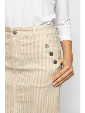 2-biz nederdel - sand/stribet - Dame - Nederdele - 2-Biz