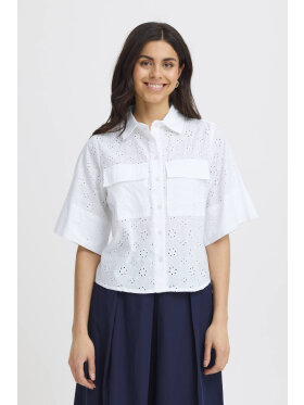 Fransa skjorte - hvid/brodering - Skjorter til kvinder - FRANSA