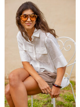 Fransa skjorte - hvid/brodering - Skjorter til kvinder - FRANSA