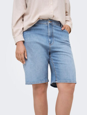 Only Carmakoma shorts - light blue denim  - Plus size bukser til kvinder - ONLY CarmaKoma