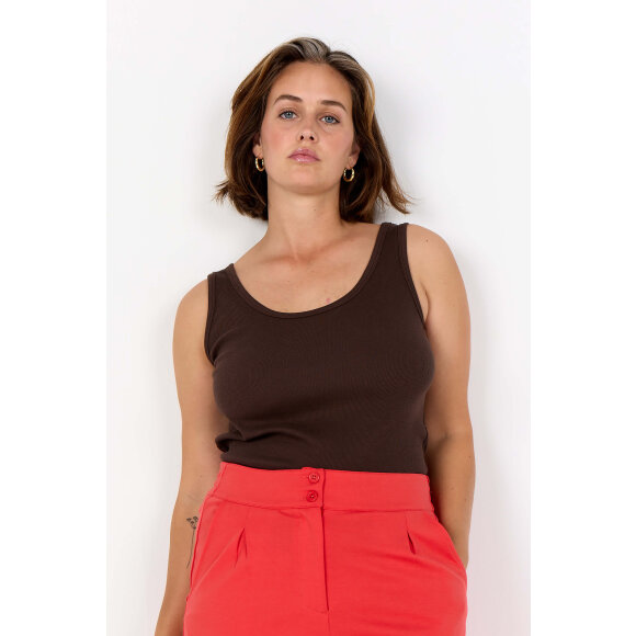 Wasabiconcept top - brun - Overdele til Plus size - Wasabiconcept