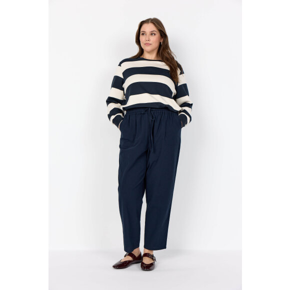 Wasabiconcept bukser - marine - Plus size bukser til kvinder - Wasabiconcept