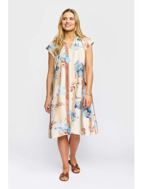 2-biz Kjole - sand/blomst - Mellemlange kjoler - 2-Biz