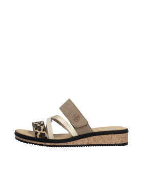 Rieker sandal - beige kombi/leo - Dame - Sandaler - Rieker