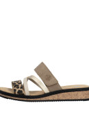 Rieker sandaler - beige kombi/leo - Dame - Sandaler - Rieker