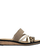 Rieker sandaler - beige kombi/leo - Dame - Sandaler - Rieker