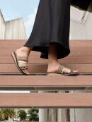 Rieker sandaler - beige kombi/leo - Dame - Sandaler - Rieker