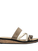 Rieker sandaler - beige kombi/leo - Dame - Sandaler - Rieker