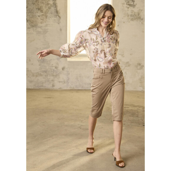 Pulz Capri bukser - Camel - Dame - Shorts & Knickers - PULZ Jeans