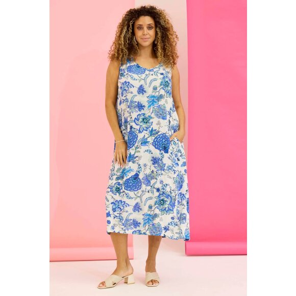 Zhenzi kjole - blå mix - Kjoler til plus size kvinder - Zhenzi