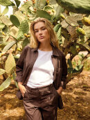 Wasabiconcept skjorte - brun - Overdele til Plus size - Wasabiconcept