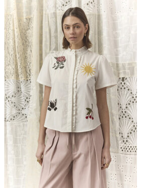 Love & Divine Skjorte - hvid/brodering - Skjorter til kvinder - love & divine