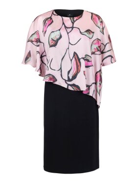 Molly Jo Kjole - sort/blomme - Mellemlange kjoler - Molly-Jo