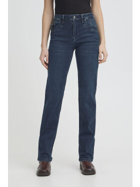 Pulz Jeans straight - Dark Blue - Dame - Jeans - PULZ Jeans