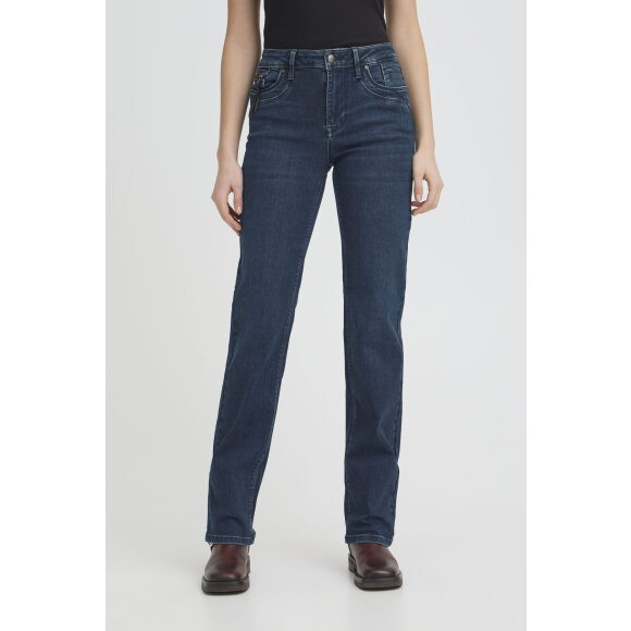 Pulz Jeans straight - Dark Blue - Dame - Jeans - PULZ Jeans