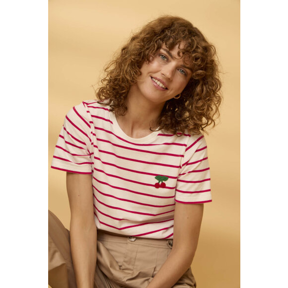 Fransa T-shirt - off/rød - Dame - T-shirts - FRANSA