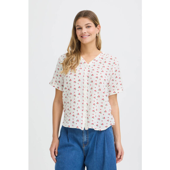 Fransa Skjorte - off/kirsebær - Skjorter til kvinder - FRANSA