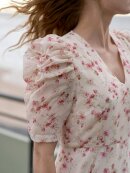 Neo Noir Kjole - creme/blomster - Lange gallakjoler og hverdagskjoler - Neo Noir