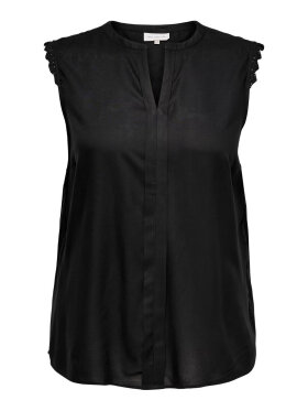 Only Carmakoma Top - sort - Overdele til Plus size - ONLY CarmaKoma