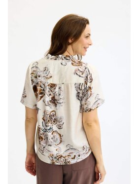 In Front Bluse - brun/blomster - Dame - Bluser - IN FRONT