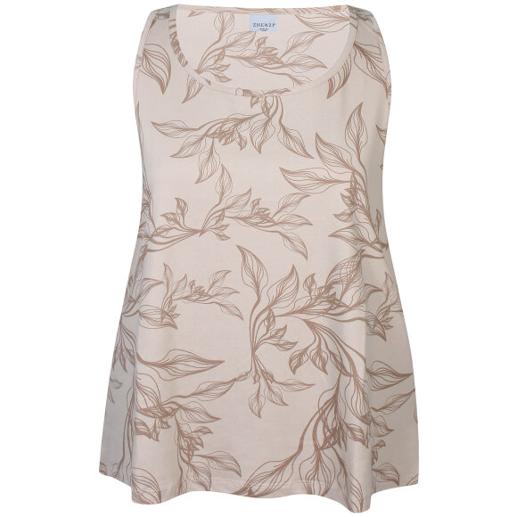 Zhenzi top - sand mix - Overdele til Plus size - Zhenzi