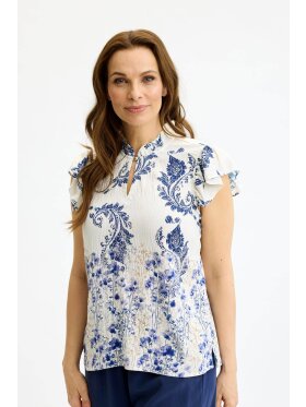 In Front Bluse - off/blå - Dame - Bluser - IN FRONT