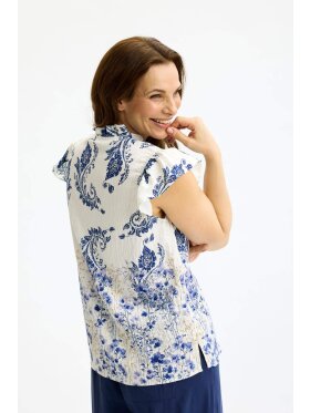 In Front Bluse - off/blå - Dame - Bluser - IN FRONT