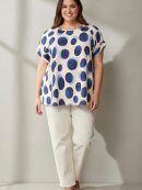 Cassiopeia bluse - blå mix - Overdele til Plus size - CASSIOPEIA