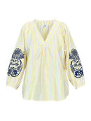 Love & Divine Bluse - gul/stribet - Dame - Bluser - love & divine