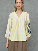 Love & Divine Bluse - gul/stribet - Dame - Bluser - love & divine