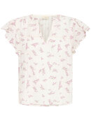 Fransa Top - hvid/blomstret - Toppe til dame - Sommertoppe mm. - FRANSA
