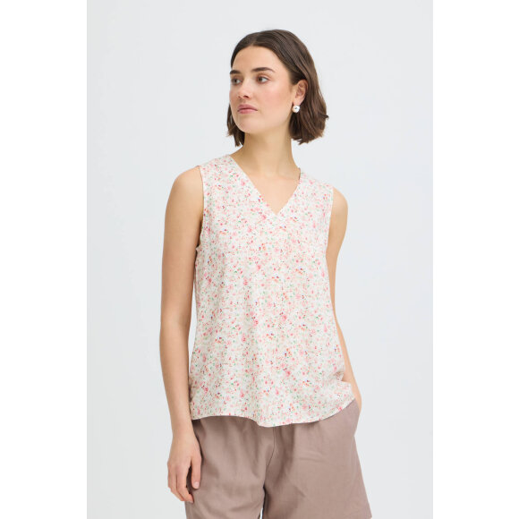 Fransa Top - pink/blomster - Toppe til dame - Sommertoppe mm. - FRANSA