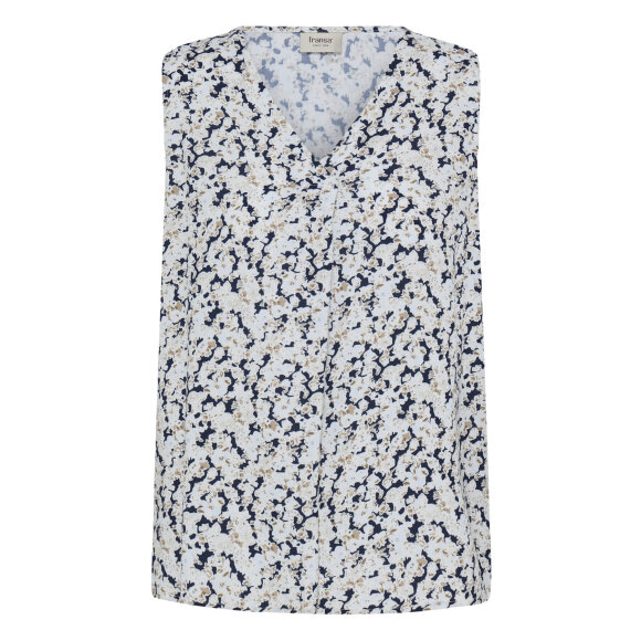 Fransa Top - blå/blomster  - Toppe til dame - Sommertoppe mm. - FRANSA