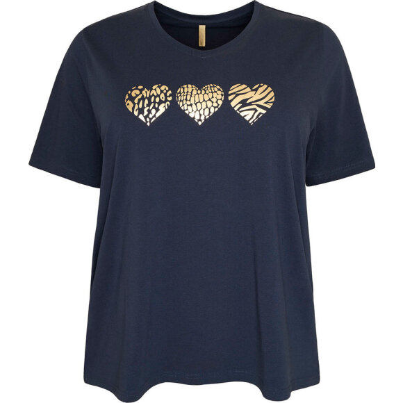 Cassiopeia t-shirt - marine - Overdele til Plus size - CASSIOPEIA