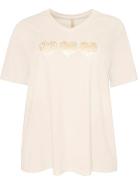 Cassiopeia T-shirt - off white  - Overdele til Plus size - CASSIOPEIA
