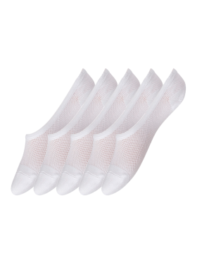 Decoy Footies - 5-pak - hvid - Strømper & strømpebukser - Decoy
